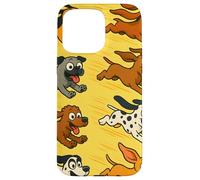 Running Cartoon Dogs Colorful Funny Pet Lover Design Carcasa para iPhone 15 Pro MAX