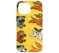 Running Cartoon Dogs Colorful Funny Pet Lover Design Carcasa para iPhone 16 Pro MAX