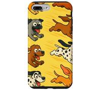Running Cartoon Dogs Colorful Funny Pet Lover Design Carcasa para iPhone 7 Plus/8 Plus
