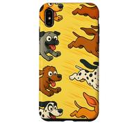 Running Cartoon Dogs Colorful Funny Pet Lover Design Carcasa para iPhone XS MAX