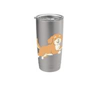 Running Cavapoo Dog Breed Mom Pet Lovers Owner Vaso térmico de acero inoxidable de doble pared