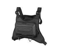 Running Chest Bag, Hard Shell Pack, 9.45 in Outdoor Sports Utility, Phone Holder Chaleco para hombre de la aptitud para el diseño cómodo, ligero Accessory, Jogging, Workout Storage, Negro , Se