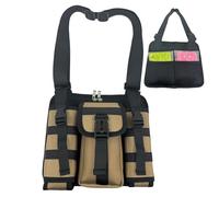 Running Chest Pack, Bolso de Hombro Impermeable - Ciclismo Gear Organizador - Viajes, Gimnasio, Senderismo, Deporte, Trabajo, Escuela, Negocios, Smartphone, Monedero, Paraguas, Com