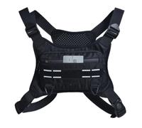 Running Chest Pack -, Breathable Adjustable Phone Holder Bag | Reflective Chest Pouch For Outdoor Workouts, Sports Utility Chests Pack For Men and Women, Negro, riferimento Alla descrizione