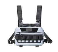 Running Chest Pack, Utility Chest Packs, Compact Pouch for Jogging Hiking Camping and Workouts, Adjustable Design for Men and Women, Zip Pocket, 8.66x5.51x3.54 Inches