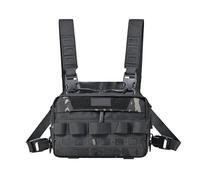 Running Chest Pack, Utility Chest Packs, Compact Pouch for Jogging Hiking Camping and Workouts, Adjustable Design for Men and Women, Zip Pocket, 8.66x5.51x3.54 Inches