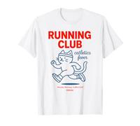 Running Club X Cat Jogger Jogger Jogging Runner Fitness Gym Camiseta