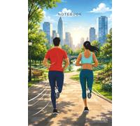 Running Couple Unlined Notebook - 6x9 in - 100 pages: Shared Active Lifestyle Notebook of City Park Running Design | Unlined Journal for Men, Women & ... Notes, School, Journaling, and Everyday Use