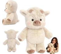 Running Cow Plush,Running Plushies, 45cm Calf Soft Toy, Ultra-Soft Highland Cow Plush Adorable & Furry Highland, Can Serves As Home Decor, for Men Women Kids Teens(C)