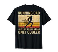 Running Dad Just Like A Regular Dad Only Cooler (en la Parte Trasera) Camiseta