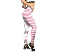 Running For Yoga Lovesy Print Stripes Pantalones Day Women's Valentine's Leggings Pantalones