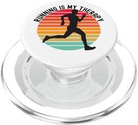 Running is My Therapy - Pantalón Deportivo para Correr, diseño Retro PopSockets PopGrip para MagSafe