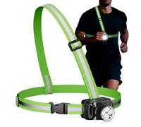 Running Lights - Rechargeable Chest LED Lamp, Adjustable Angle Safety Illumination Gear with Wide Beam Visibility Advantage, Hands Free Forward Lighting Function, Ideal for Night Jogging Hiking Cyclin