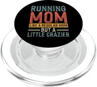 Running Mom Like A Regular Mom But A Little Crazier PopSockets PopGrip para MagSafe