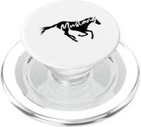 Running Mustang Wild Horse Breed Lover Silhouette Gift PopSockets PopGrip para MagSafe