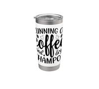 Running On Café Y Champú Seco Vaso térmico de acero inoxidable de doble pared