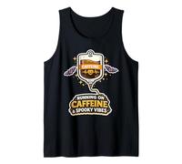 Running On Cafeine Spooky Vibes Halloween Coffee Nurse Camiseta sin Mangas