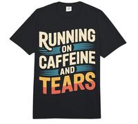 Running On Caffeine and Tears Agotamiento por estrés |- Comfort Colors Adult Heavyweight T-Shirt