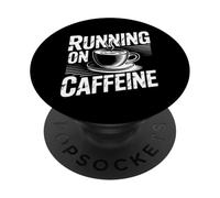 Running On Caffeine PopSockets PopGrip Adhesivo