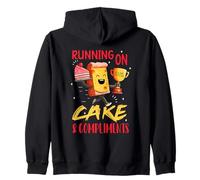 Running on cake and compliments Sudadera con Capucha