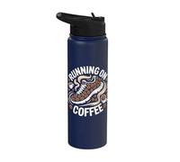 Running On Coffee Cafeine Runner Espresso Jogging Stainless Steel Insulated Water Bottle