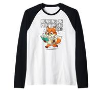 Running On Trama Twists Iced Fox Reader Cute Camiseta Manga Raglan