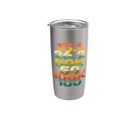 Running retro Milestone Numbers Vintage Runner Vaso térmico de acero inoxidable de doble pared