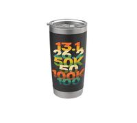 Running retro Milestone Numbers Vintage Runner Vaso térmico de acero inoxidable de doble pared