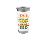 Running retro Milestone Numbers Vintage Runner Vaso térmico de acero inoxidable de doble pared