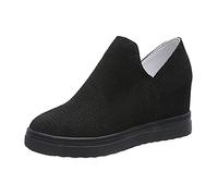 Running Sport Fitness Outdoor Women Freizeit atmungsaktiv Schuhe Mesh Frauen Slip on Sportschuhe Damen leichte Damensneaker, Negro , 40 EU