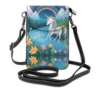 Running Unicorns - Bolso cruzado para teléfono con tapa abatible y ranura para tarjetas, perfecto para viajes, uso diario y uso al aire libre.