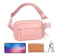 Running Waist Packs, Waterproof Waist Backpack, Running Fanny Pack, Waist Pack for Men, Waist Pack for Women, Workout Gear Accessories, Lightweight Running Pack, Adjustable Waist Bag, Rosa,