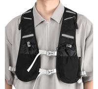 Running Water Vest, Reflective Hydration Pack, Lightweight Water Backpack, Soft Flask Pockets, Cell Phone Holder, Outdoor Gear for Cycling, Hiking and Mountaineering