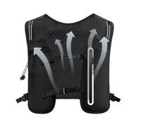 Running Water Vest, Reflective Water Bladder, 14.17x11.81in Adjustable Chest Straps, 4l Hydration Capacity, Breathable Fit for Cycling, Trail, Race, Hiking, Jogging, Camping
