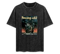 Running Wild Under Jolly Roger Album Men's T-Shirt Unisex Black Cotton Print tee Shirts M