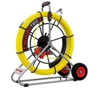 Runpotec 10086 - Guia de fibra de vidrio, longitud 120 m, diámetro varilla de 9 mm con carrete de acero, rosca RTG, diámetro 12 mm