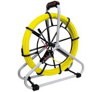 Runpotec estándar Juego de fibra de vidrio Varilla 50 m, diámetro 6 mm, rosca RTG, 6 mm de diámetro, incluye acero haspel, diámetro 530 mm, 10062