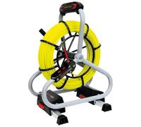 Runpotec Set profesional de fibra de vidrio Varilla 80 m, diámetro 4,5 mm, rosca RTG, 6 mm de diámetro, incluye acero haspel, diámetro 330 mm, 10050