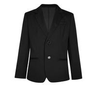 RUNQHUI Blazer para Niño Veste Smoking Abrigo de Noche Traje de Boda Ceremonia 3-14 Años, negro, 7-8 Años
