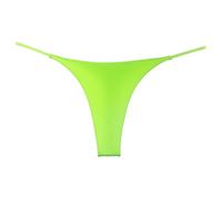 RUNQHUI G-String para Mujer Micro Tanga de Hilo Mini Bikini de Hilo Tanga de Lencería Shorty, verde neón, S