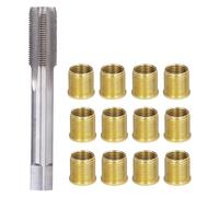RUNQIN Herramientas de ReparacióN de Roscas de BujíAs, Insertos de Roscas de BujíAs Grifo Roscado de Acero de Alta Velocidad para Motores de Gasolina con Kit de Metal M14x1.25 Y Kit de Grifo M16x1.25
