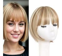 RUNRAYAY 11.8 Inch Hair Toppers for Women, Hair Toppers for Women Human Hairs with Bangs Top Hairs Extensions/Pieces for Thinning Wig, F8/613#