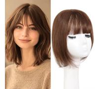RUNRAYAY 11.8 Inch Hair Toppers for Women, Hairpieces for Women Human Hairs with Bangs Top Extensions/Pieces for Thinning Wig, 11#