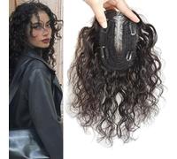 RUNRAYAY 11.8 Inch Short Wavy Hair Topper for Women, Lightweight Hair Piece, Natural Looking Hair Topper for Thinning Hair, Soft Breathable Volumizing Topper for Everyday Wear