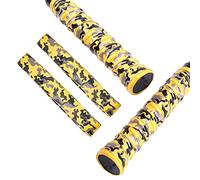 runrayay 2 Grips Baseball Bat Grips, 0.8MM Camouflage Bat Grip Tape for Baseball, Replacement for Old Baseball/Tennis/Badminton Racquet Grip - Yellow