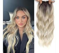 RUNRAYAY 22 Inch Hair Toppers for Women with Thinning Hair, Large Base Coverage Synthetic Hairpiece with Natural Body Wavy Texture for Daily Wear, 16#