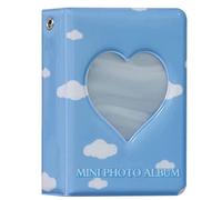 runrayay 40 Bolsillos 3 Pulgadas Mini álbum de Fotos para cámara Fujifilm Instax, Amor corazón Hueco KPOP Photocard Titular Libro y Tarjeta de Nombre