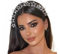 RUNRAYAY Aura La diosa de la corona de la estrella de la corona de la corona de la cabeza y la corona de la novia femenina de la boda de Boho (B)
