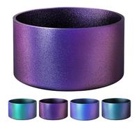 runrayay Bota de Silicona de Brillo Mate con Degradado camaleónico, Compatible con Vasos Stanley Quencher de 20-40 onzas y Botellas de Agua de 12-24 onzas con Base de 2,8-3 Pulgadas, Morado