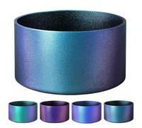 runrayay Bota de Silicona de Brillo Mate con Degradado camaleónico, Compatible con Vasos Stanley Quencher de 20-40 onzas y Botellas de Agua de 12-24 onzas con Base de 2,8-3 Pulgadas, Negro